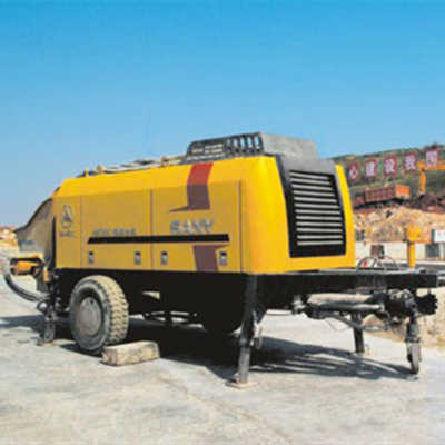 1420 मिमी प्रयुक्त कंक्रीट ट्रेलर पंप, सिटी कंक्रीट पंप 450L